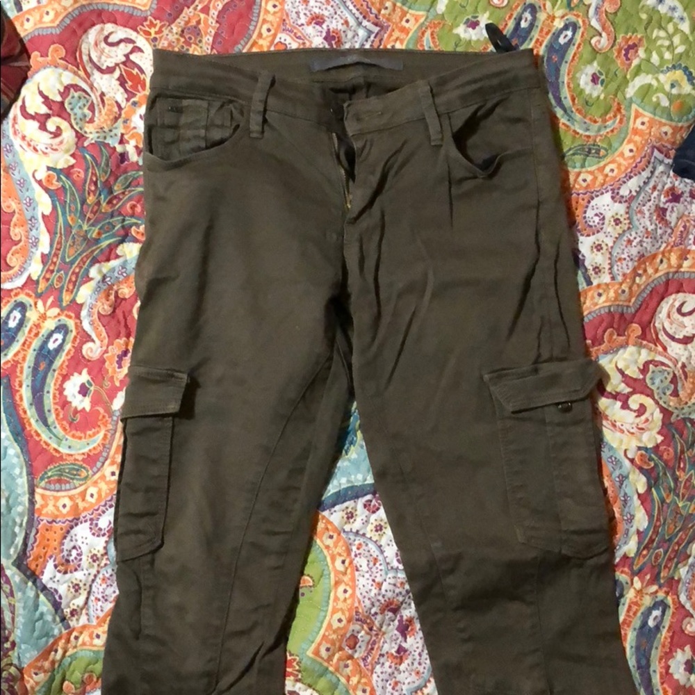 Joe’s Jeans military army green tight pants